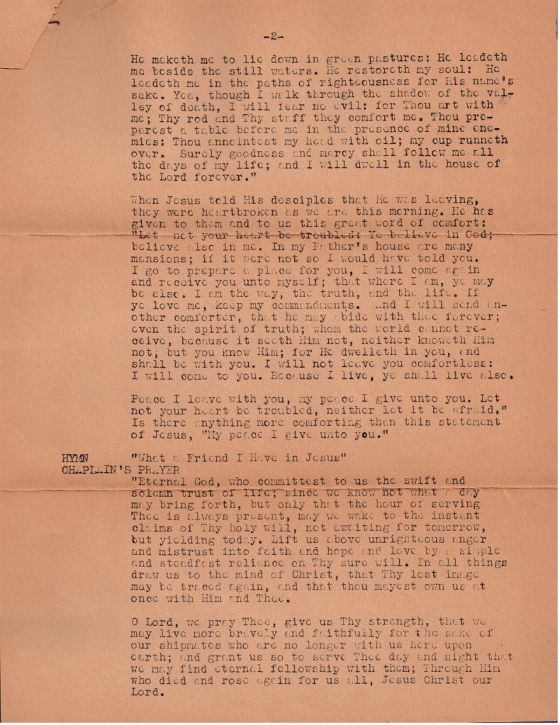 Franklin Memorial Service Page 2